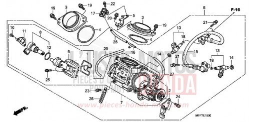 CORPS DE PAPILLON XL700VA8 de 2008